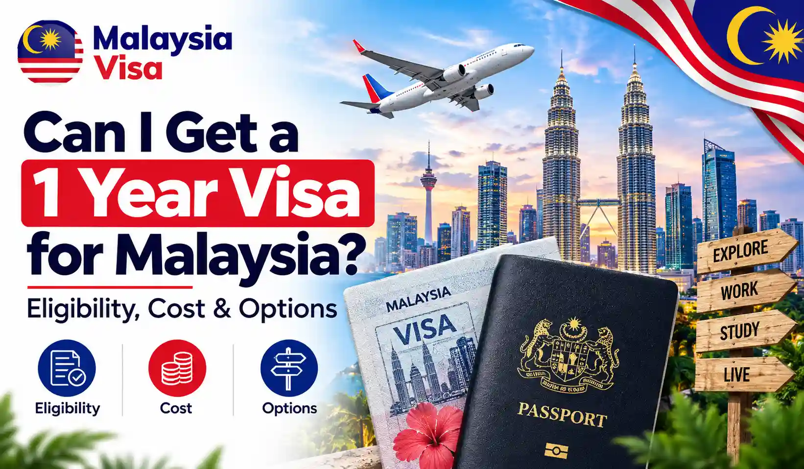 Malaysia 1 year visa eligibility, cost and visa options guide